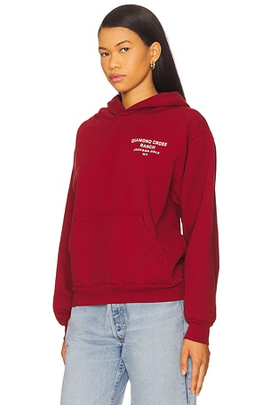Diamond Cross Ranch Brand Hoodie in Red