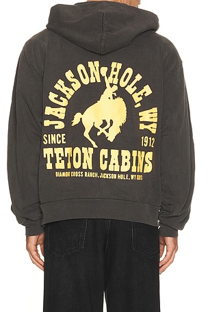 Sun Faded Zip Hoodie Diamond Cross Ranch