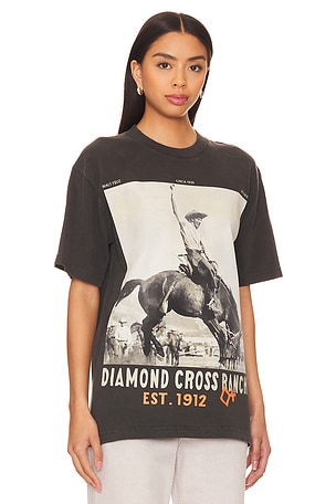 Diamond Cross Ranch Saddle Tee in Black