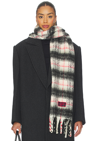 Brushed Oversized Scarf Damson Madder