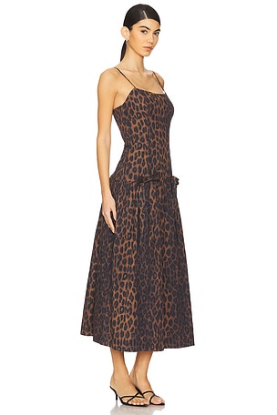 Damson Madder Persephone Midi Dress in Brown