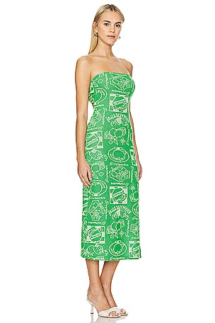 Damson Madder Midi Dress in Green