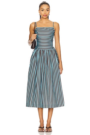 Angelina Midi Dress Damson Madder