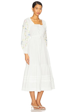 Damson Madder Junia Midi Dress in White