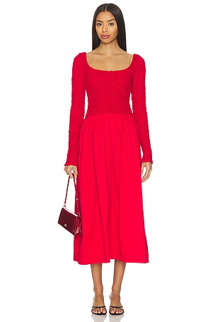 Malinda Super Smocked Dress Damson Madder