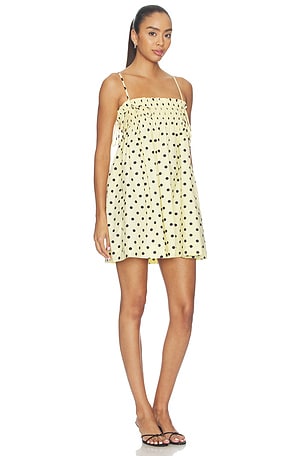 Damson Madder Lilo Mini Dress in Yellow