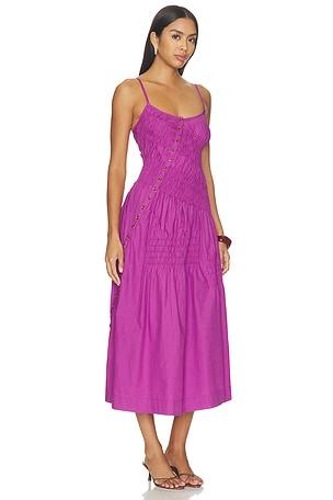 Damson Madder Lyra Midi Dress in Pink