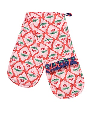 Double Oven Mitt Damson Madder