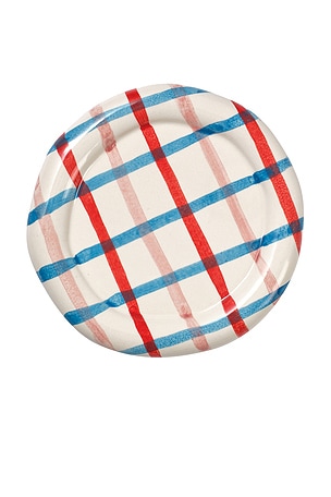 Hand Painted Chubby Saucer Damson Madder