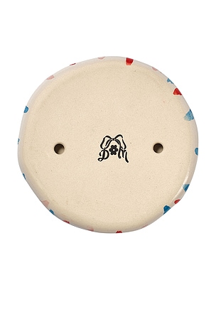 Damson Madder Hand Painted Chubby Saucer in White