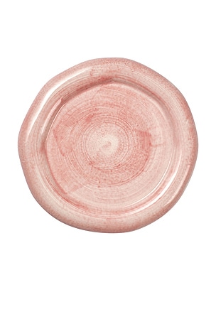 Hand Painted Chubby Saucer Damson Madder