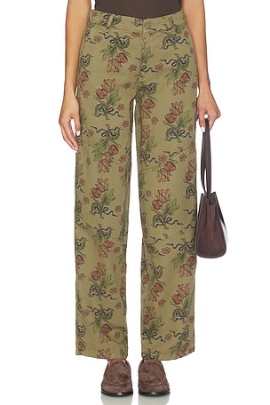 Drew Wide Leg Damson Madder