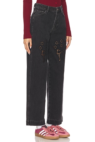 Damson Madder Drew Wide Leg in Black
