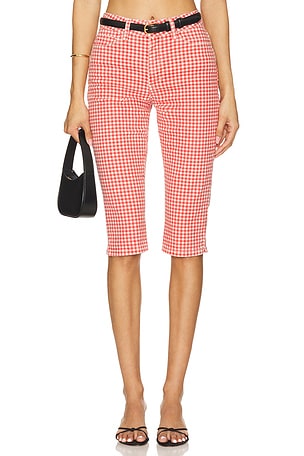 Damson Madder Capri Jeans in Red