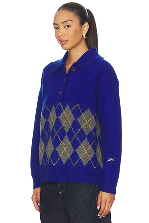 Damson Madder Saskia Rugby Jumper in Royal. Size US 4/ UK 8. Also