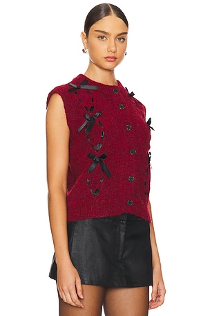 Damson Madder Kimmy Knit Vest in Burgundy