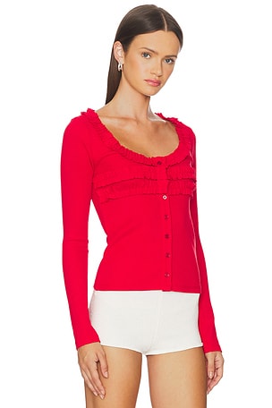Damson Madder Varsha Cardigan in Red