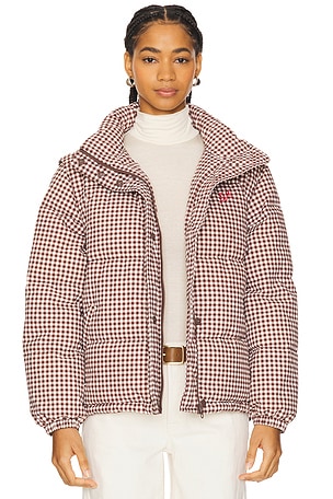 Jennifer Check Puffer Damson Madder