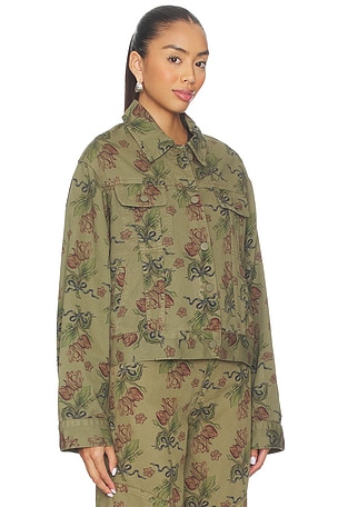 Damson Madder Stacia Jacket in Olive. Size US 8/ UK 12. Also