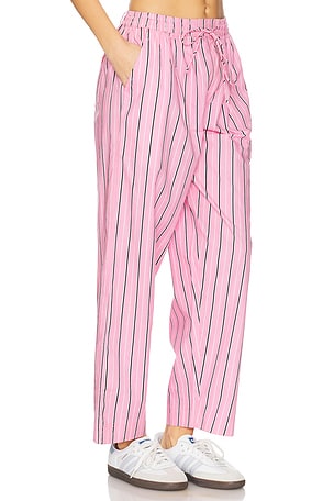 Damson Madder Damson madder pantalón con trabilla george en color rosado talla US 8/ UK 12 en Pink Bold Stripe - Pink