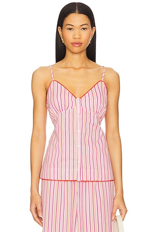 Cosima Strappy Cami Top Damson Madder