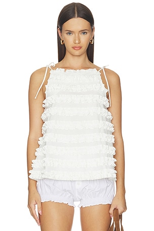 ТОП LEILI RUFFLE CAMI  Damson Madder