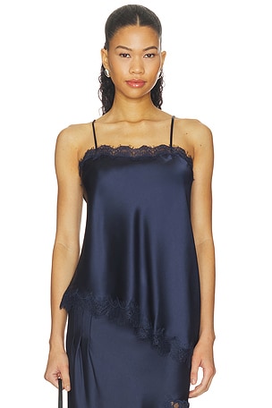 TANSY SATIN AND LACE CAMI 탑 Damson Madder