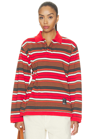 Noah Cinch Rugby Polo Damson Madder