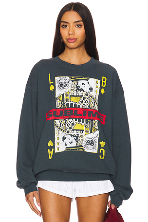 Sublime Playing Card Bf Crew Sweatshirt DAYDREAMER