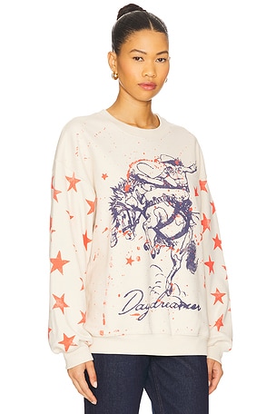 DAYDREAMER Rodeo Bf Crew in Ivory. Size XS. Also