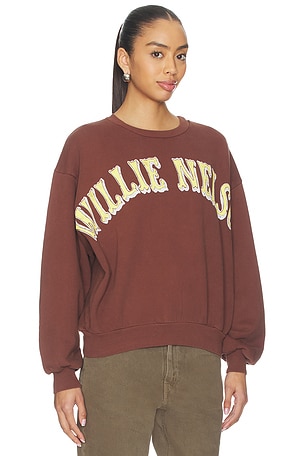 DAYDREAMER SWEAT RAS DE COU OVERSIZED WILLIE NELSON en AUSTen en Marron