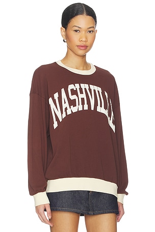 DAYDREAMER x REVOLVE Nashville Colorblock Oversized Sweatshirt in Brown