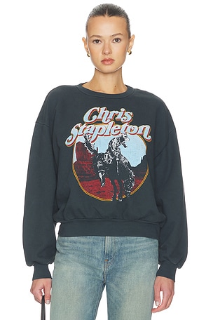 Chris Stapelton Horse Oversized Crew Sweatshirt DAYDREAMER