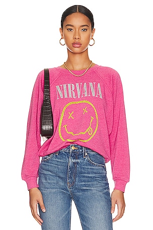 Nirvana Smiley Raglan Crew DAYDREAMER