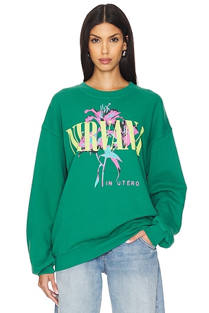 Nirvana Lilies Bf Crew SweatshirtDAYDREAMER$145