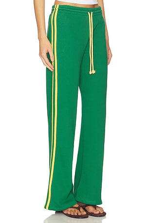 DAYDREAMER Solid Track Pant in Green