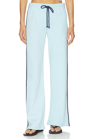 DAYDREAMER Solid Track Pant in Baby Blue