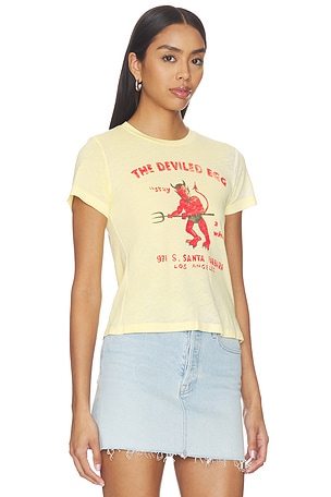 DAYDREAMER The Deviled Egg Burnout Vintage Tee in Lemon