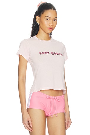 DAYDREAMER Surf Bored Burnout Vintage Tee in Pink. Size S. Also