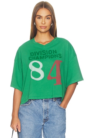 Division Champs Cropped V-neck Tee DAYDREAMER