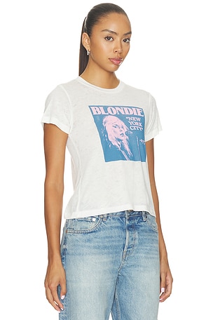 DAYDREAMER Blondie Magazine Burnout Vintage Tee in White