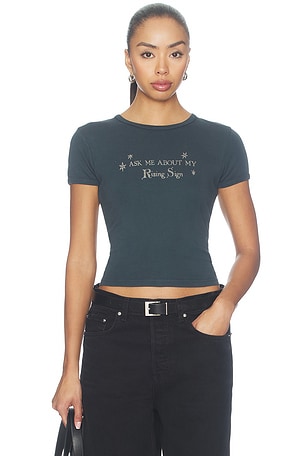 Rising Sign Slim Ringer Tee DAYDREAMER