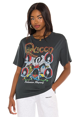 DAYDREAMER Queen Bohemian Rhapsody Boyfriend Tee in Vintage Black