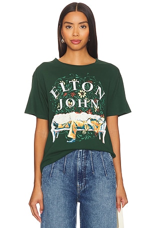 ELTON JOHN FLORAL BOYFRIEND Tシャツ DAYDREAMER