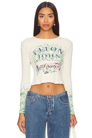 CAMISETA DE MANGA LARGA ELTON JOHN FLORAL POINTELLE DAYDREAMER