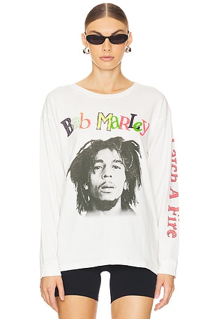 T-SHIRT MANCHES LONGUES BOB MARLEY CATCH A FIRE RELAXED DAYDREAMER