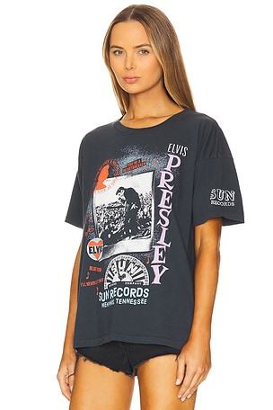 DAYDREAMER Sun Records X Elvis Polaroid Collage Merch Tee in Black
