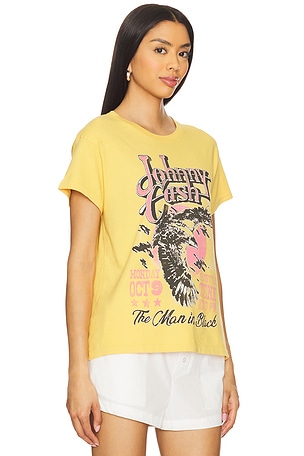 DAYDREAMER Johnny Cash Eagle Poster Tour Tee in Yellow
