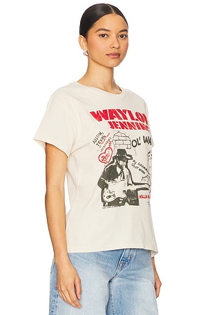 DAYDREAMER Waylon Jennings Ol Waylon Tour Tee in White
