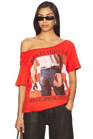 Bruce Springsteen Born in The Usa Off The Shoulder Tee DAYDREAMER